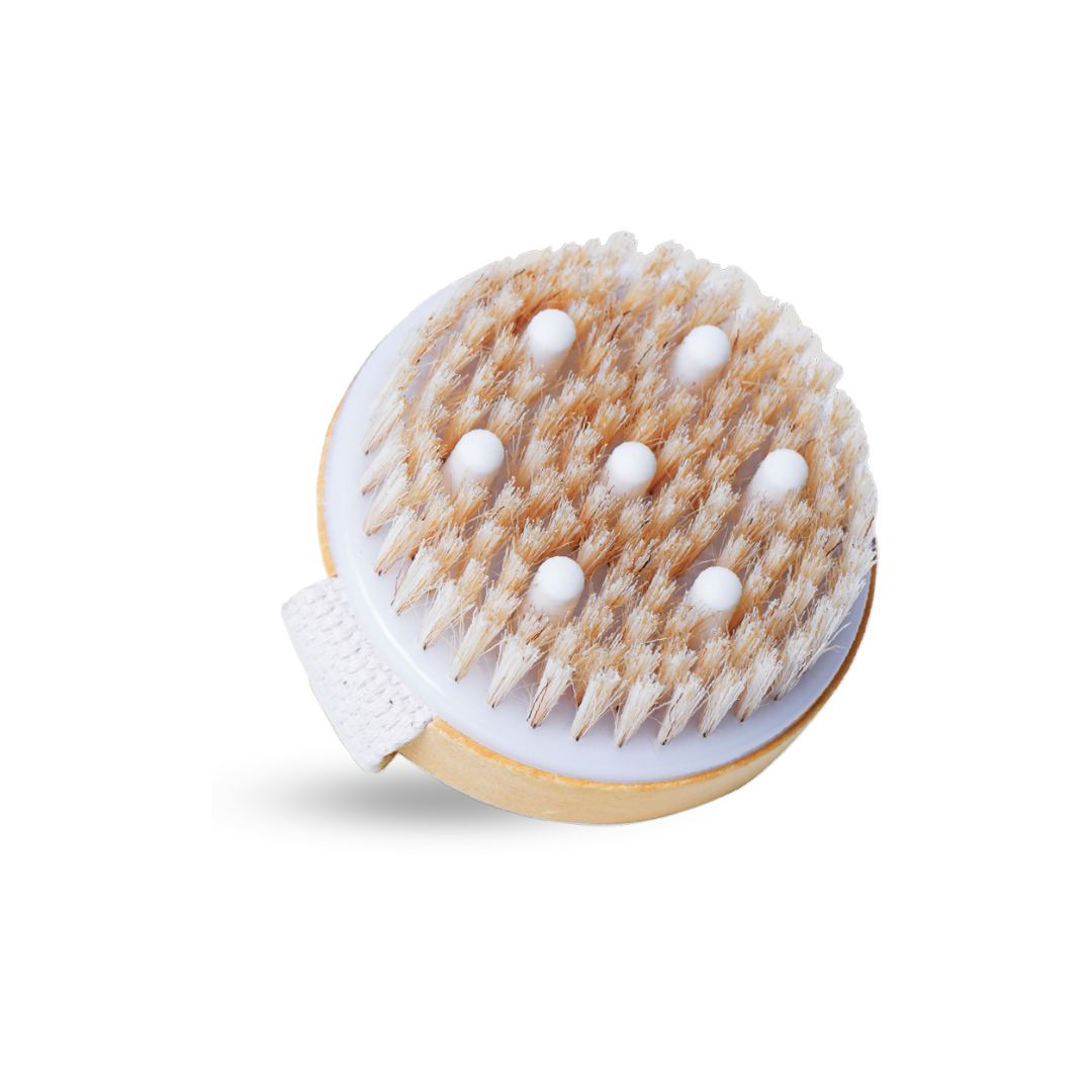 Natural Wood Bristle Body Scrubber